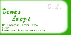 denes loczi business card